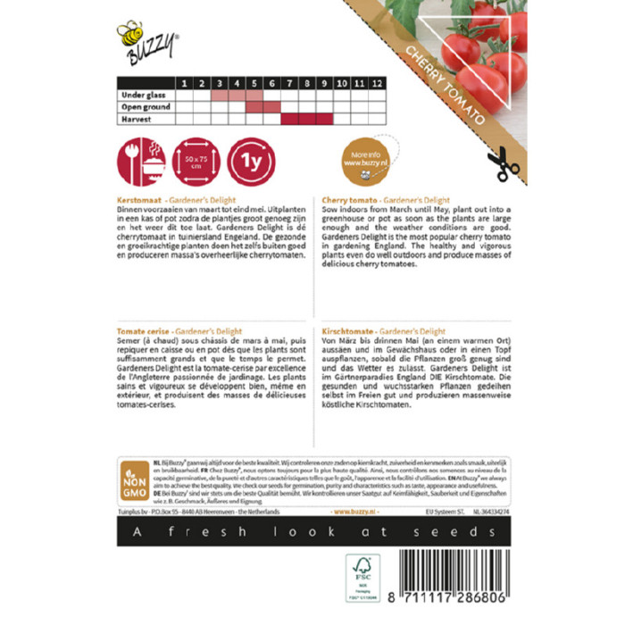 Paradajs-Chery--Buzzy® Pomodori, Kerstomaat Gardeners