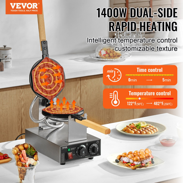 Commerciële bubbelwafelmaker - VEVOR Commerciële bubbelwafelmaker - MG25990