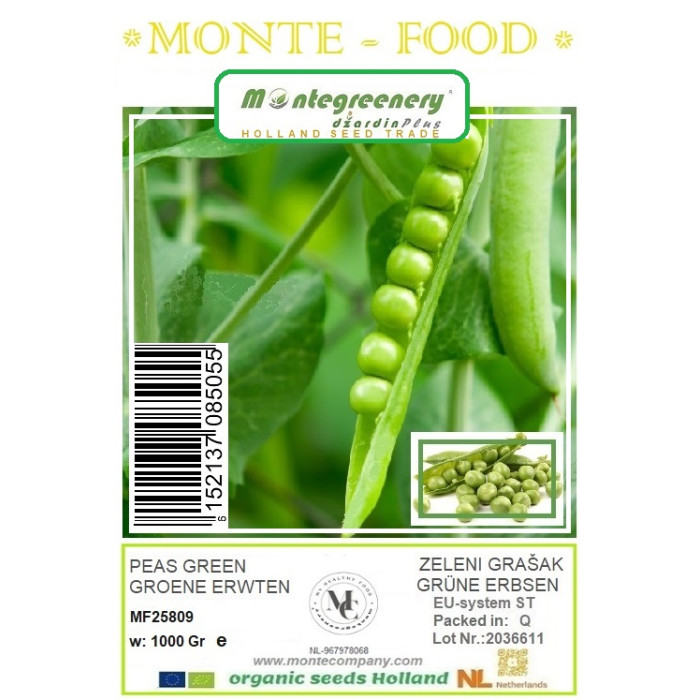 Grašak zeleni-Groene erwt-Pisum sativum-HS 07081000-MF25809
