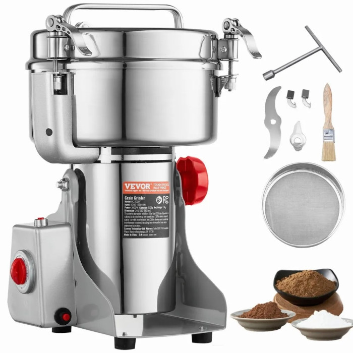 VEVOR 750g Electric Grain Mill Grinder High Speed-MG24898